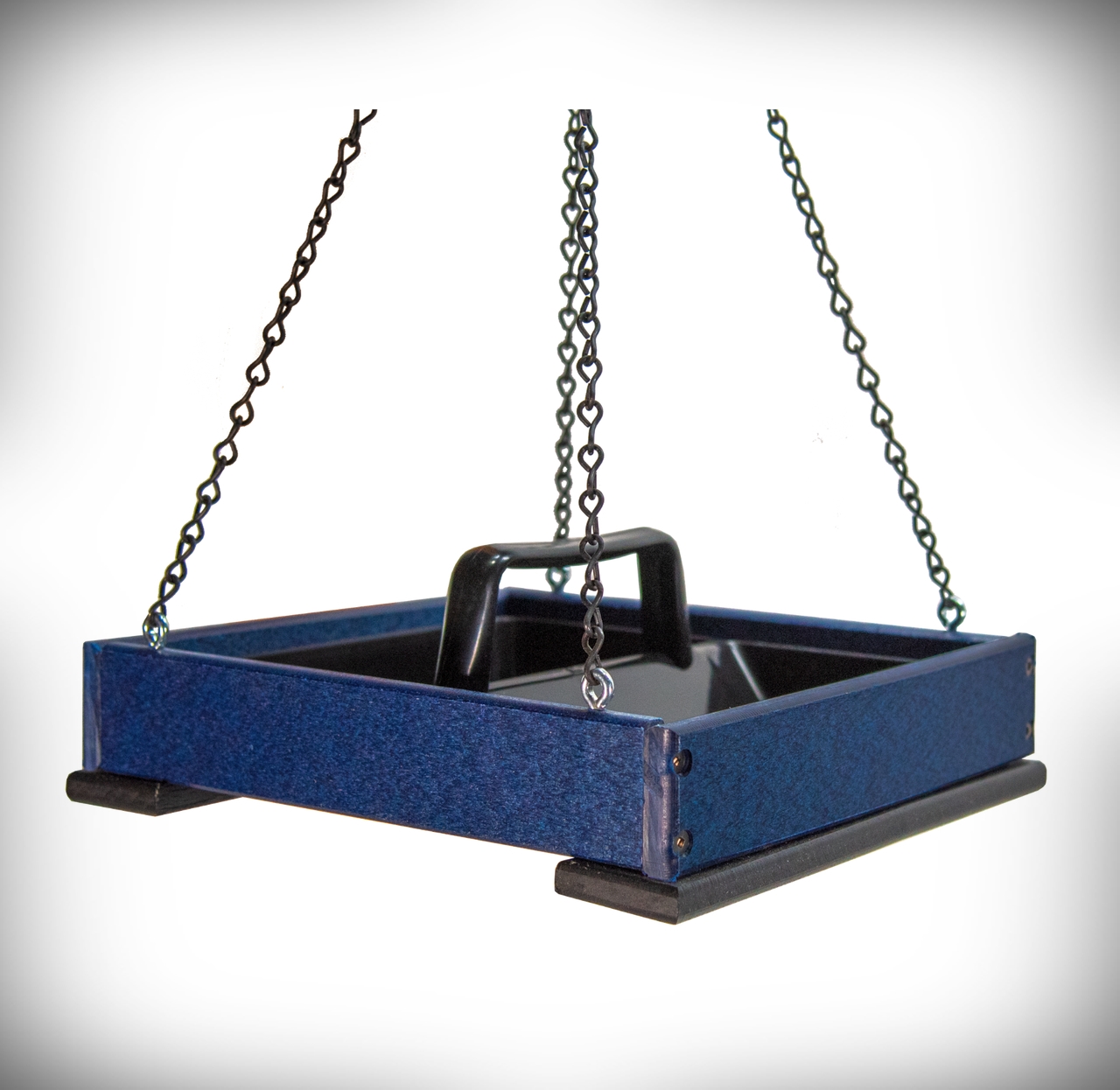 Recycled Poly Hanging Platform Feeder Medium Blue