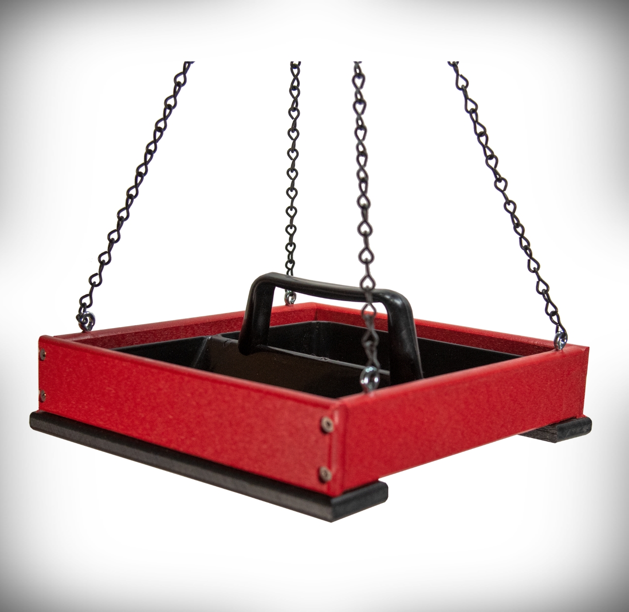 Recycled Poly Hanging Platform Feeder Medium Red