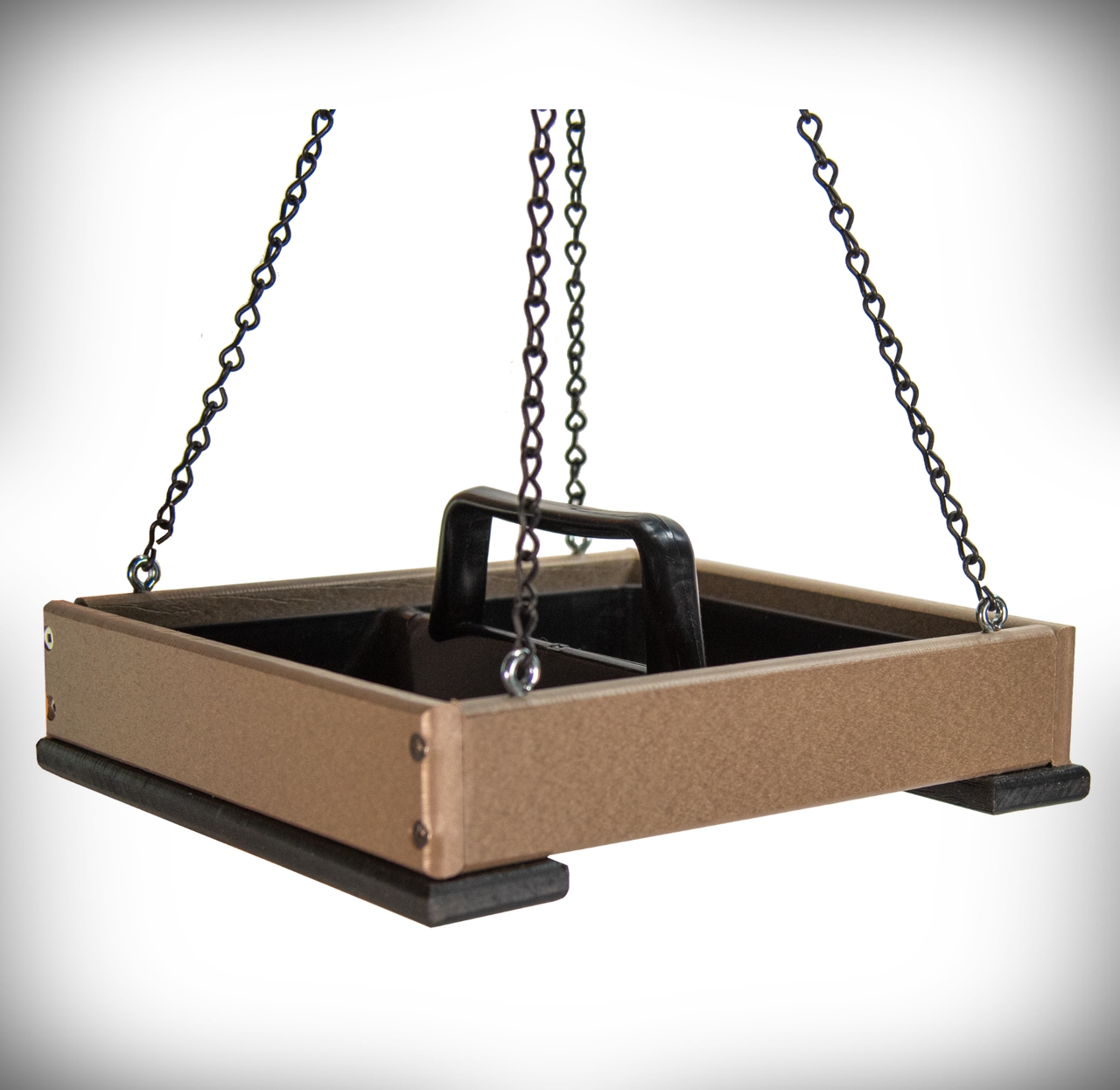 Recycled Poly Hanging Platform Feeder Medium Tan