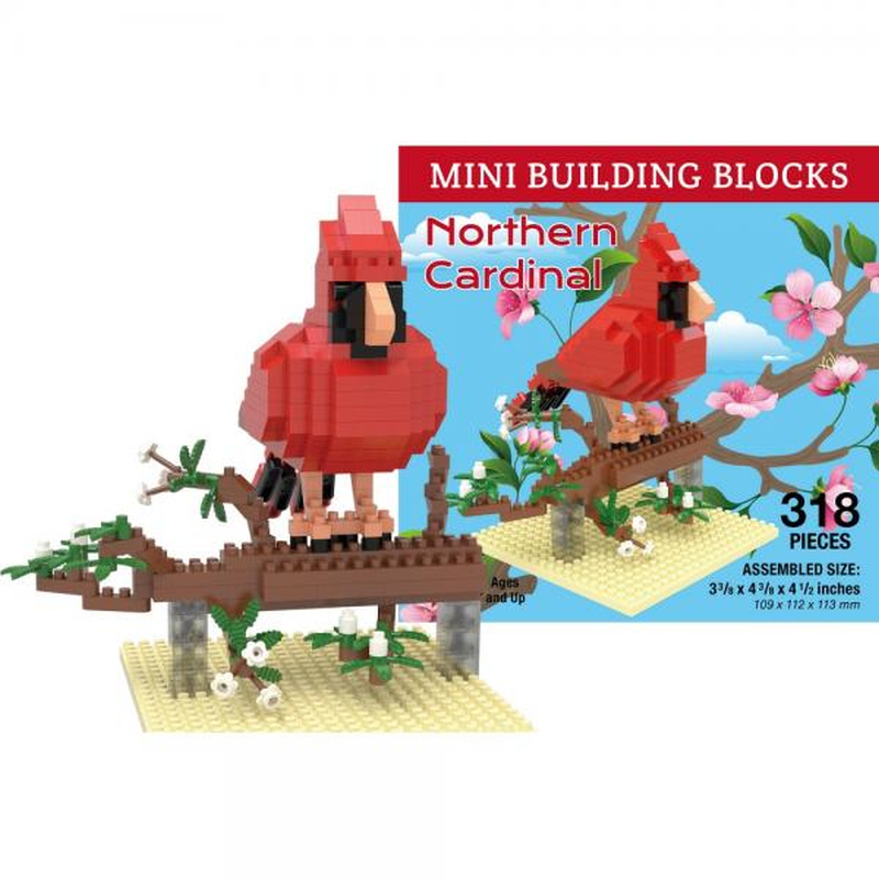 Mini Building Blocks Set Northern Cardinal