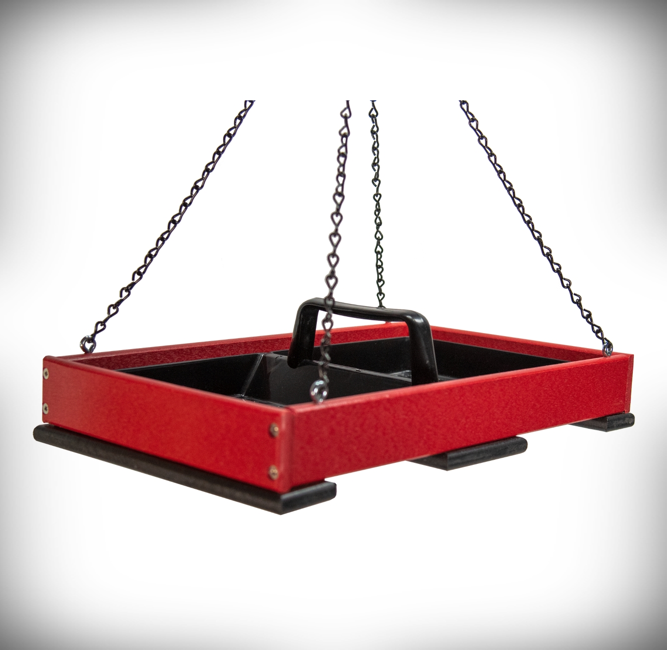 Recycled Poly Hanging Platform Feeder Large Red