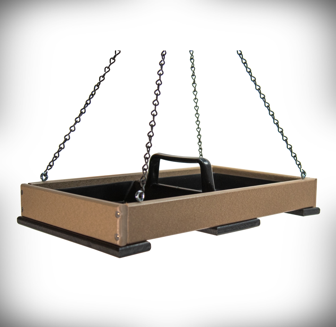 Recycled Poly Hanging Platform Feeder Large Tan