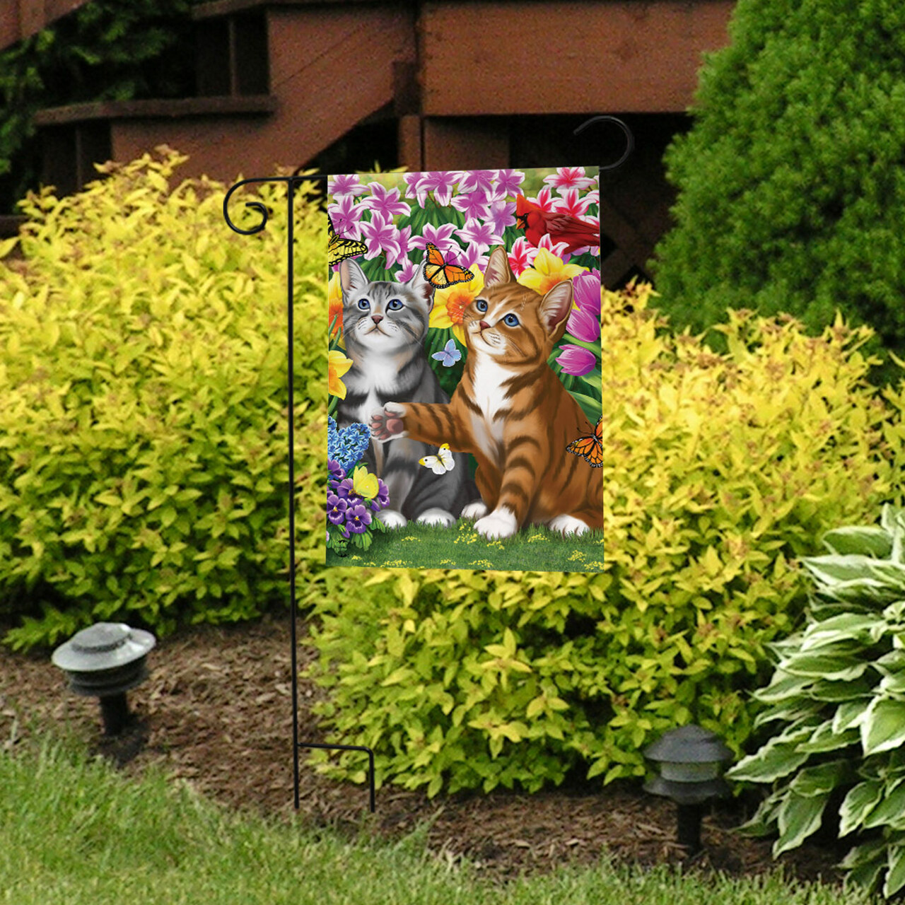 Briarwood Garden Kittens Garden Flag