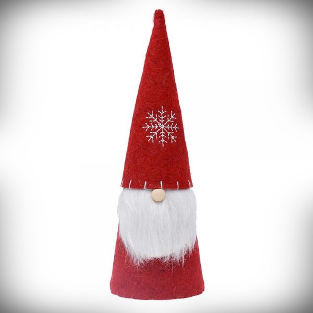 Red Felt Snowflake Gnome 8