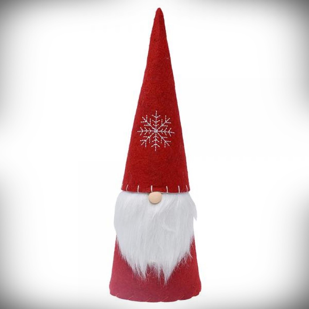 Red Felt Snowflake Gnome 10