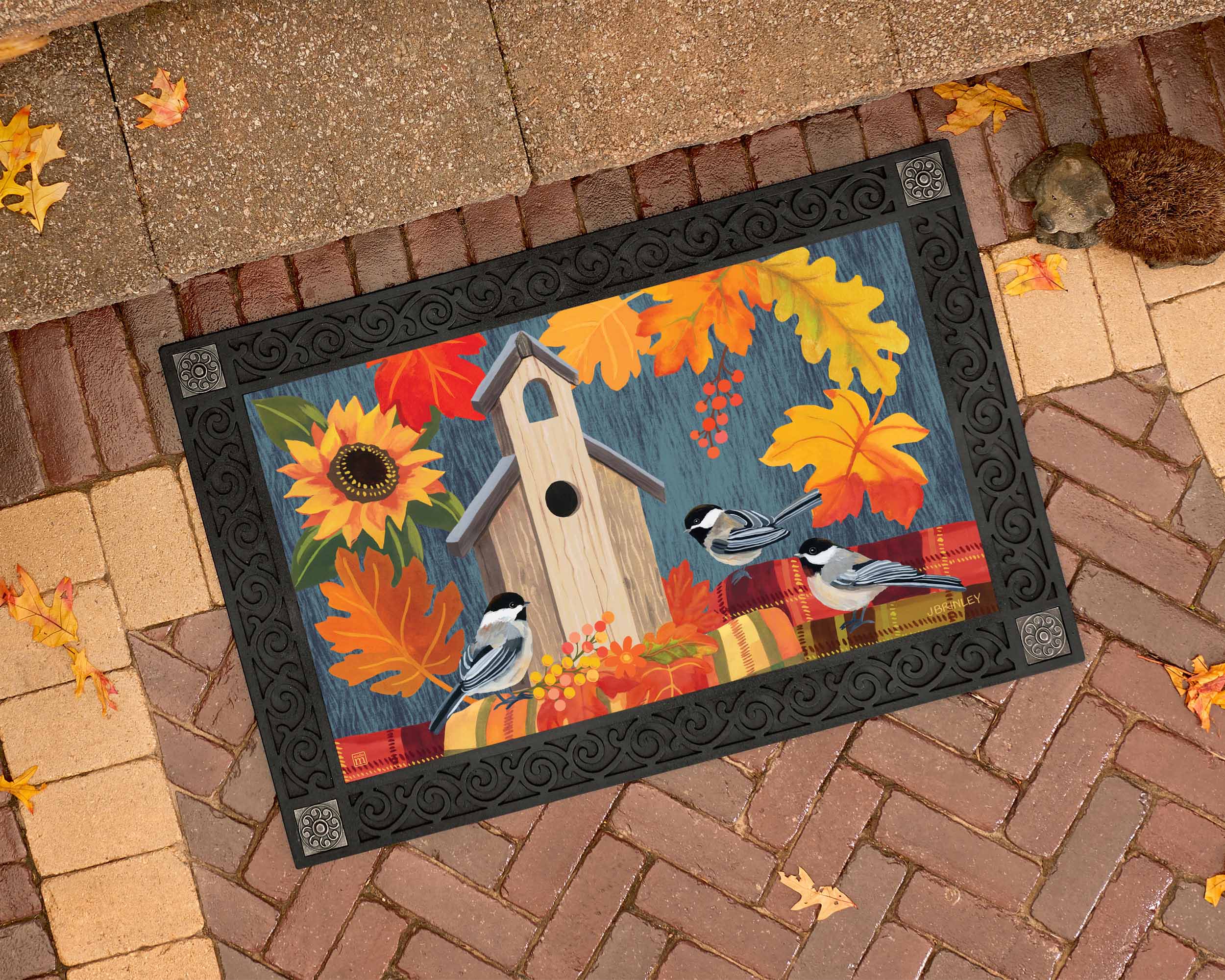 Fall Birdhouse MatMate Doormat