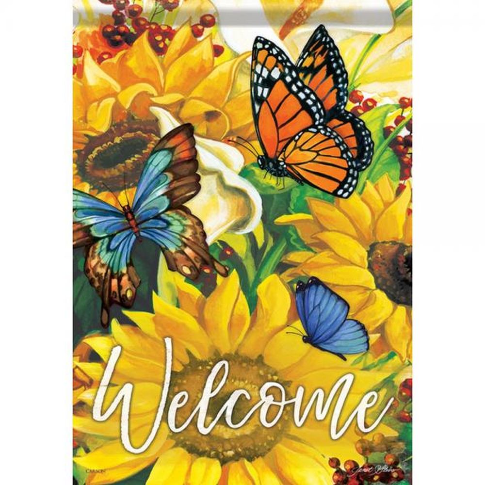 Flag Trends Bright Sunny Welcome Garden Flag