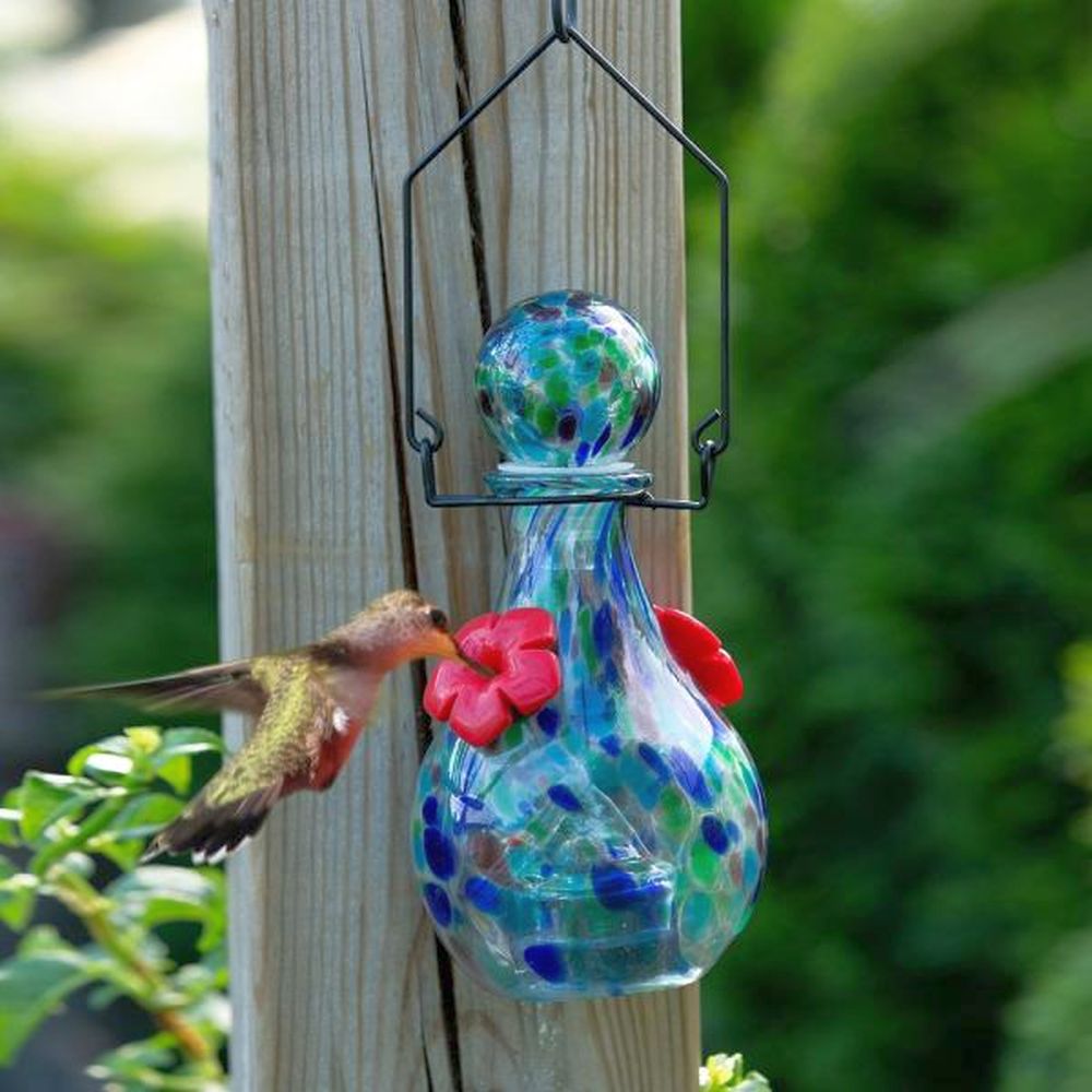 LunaLite Solar Vase Hummingbird Feeder Saturn