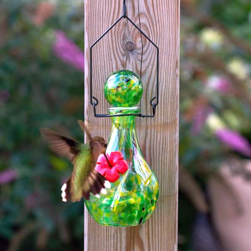 LunaLite Solar Vase Hummingbird Feeder Jupiter