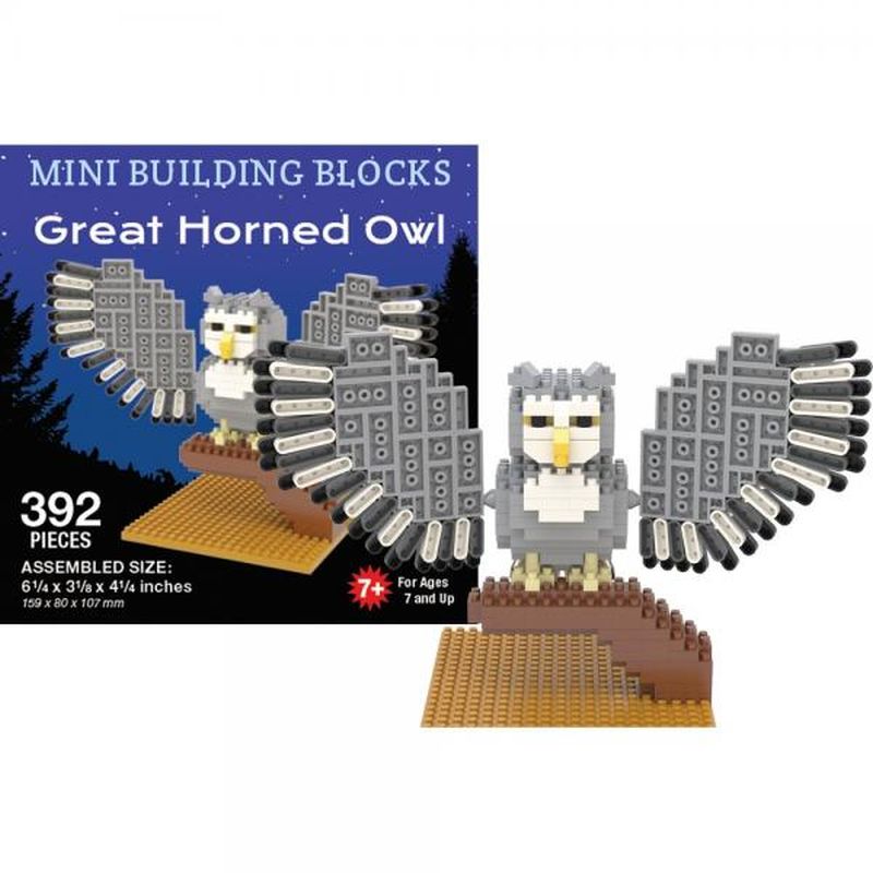 Mini Building Blocks Set Great Horned Owl
