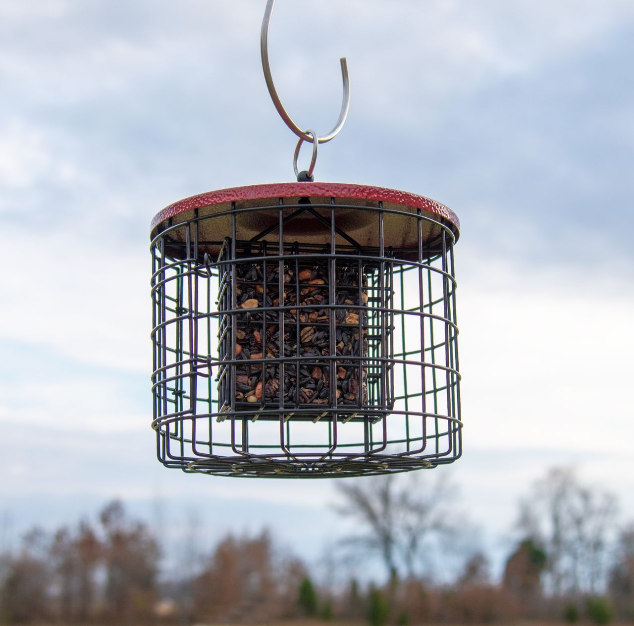 Squirrel Stopper Caged Double Suet Feeder