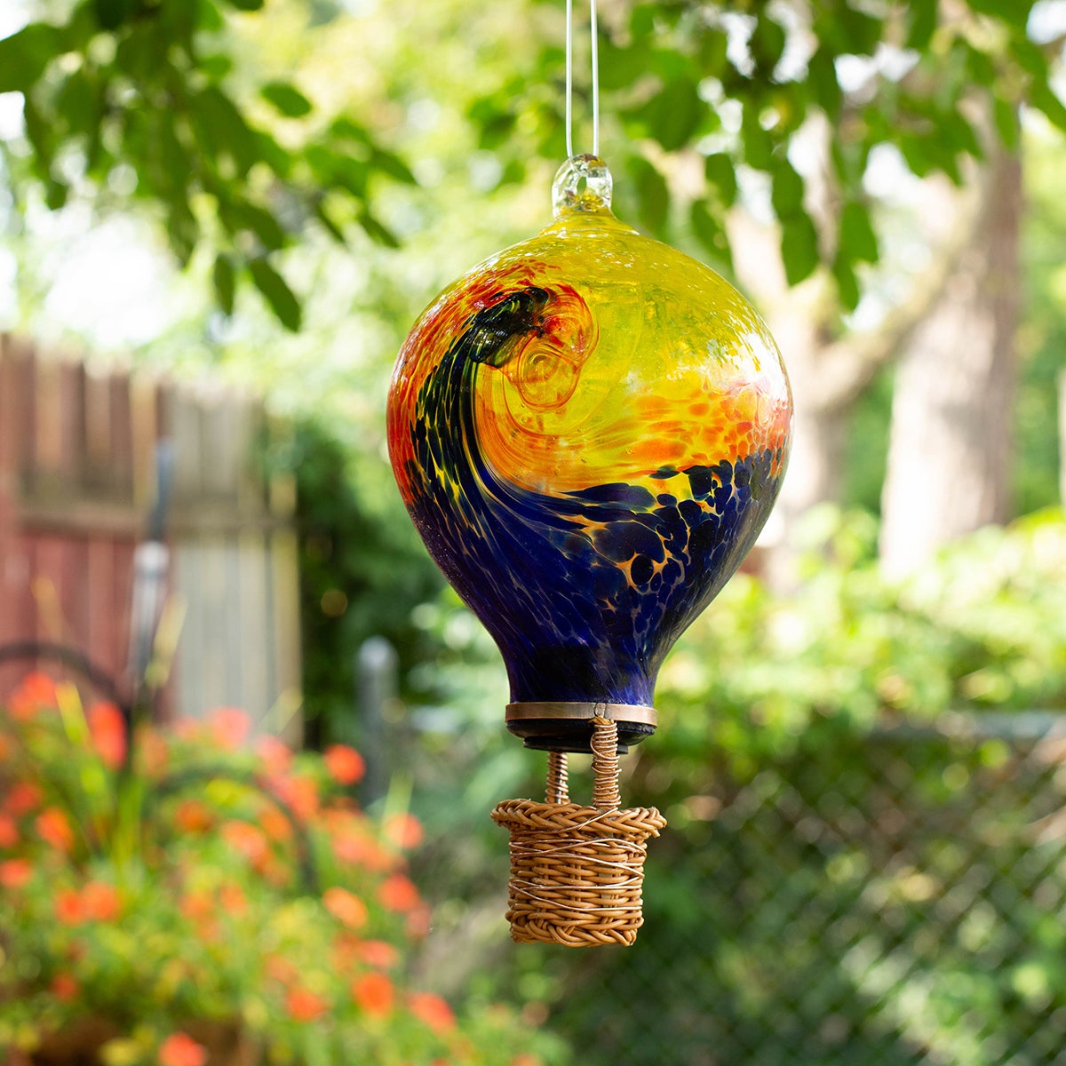 LunaLite Solar Balloon Lantern Blue/Orange