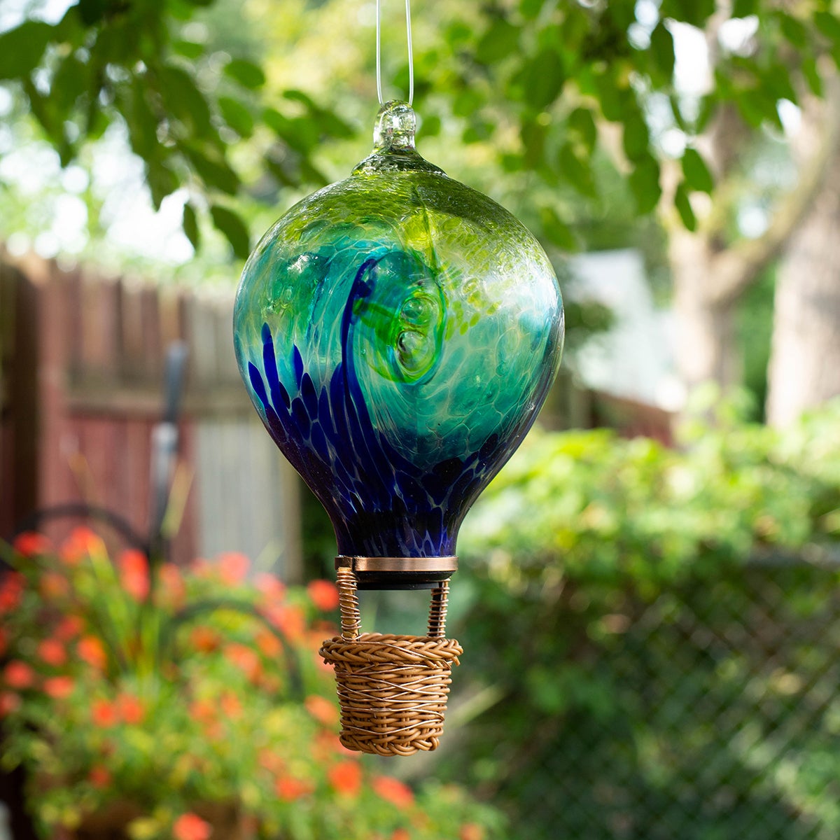 LunaLite Solar Balloon Lantern Green/Blue