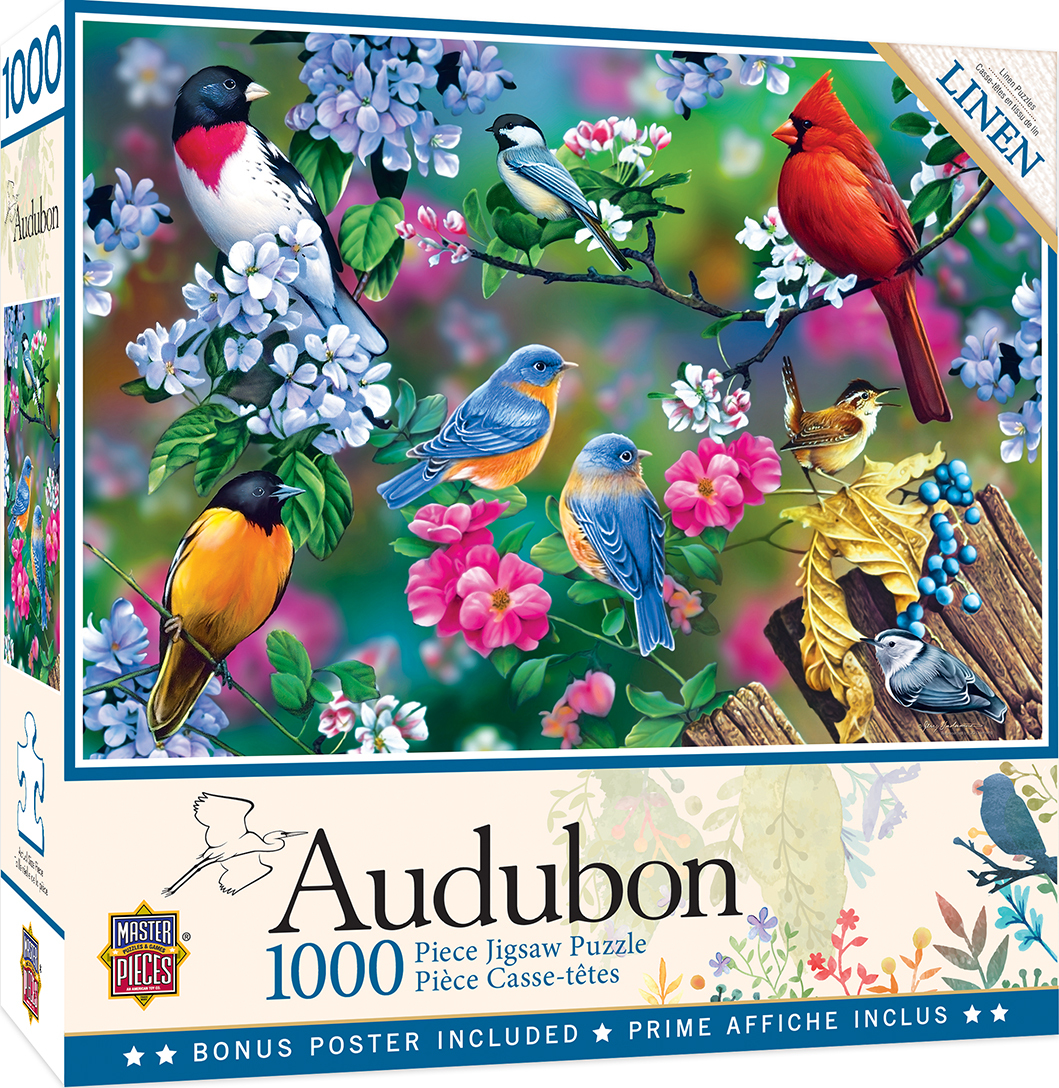 Audubon Songbird Collage 1000 Piece Jigsaw Puzzle