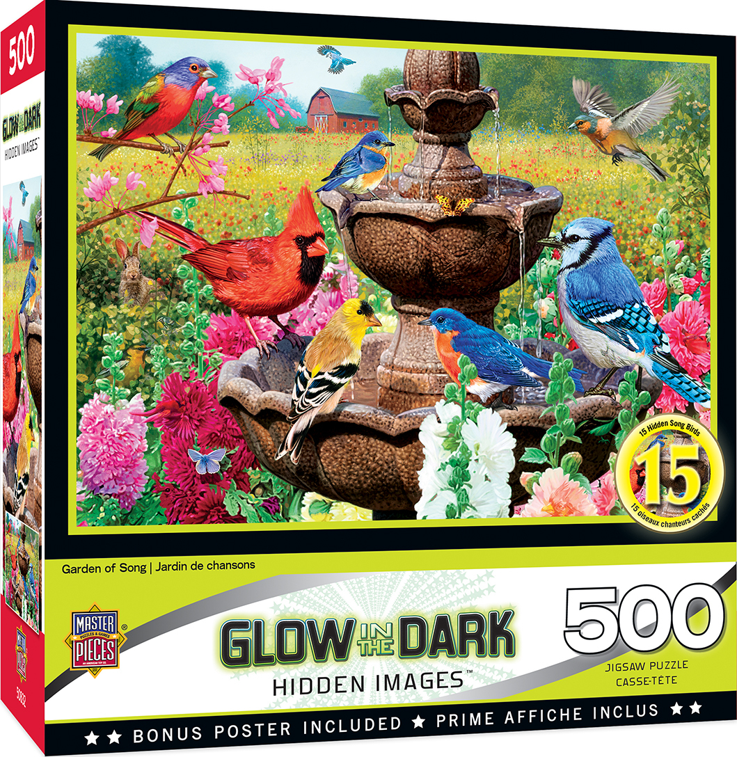 Glow-In-The-Dark Garden of Song 500 Piece Puzzle