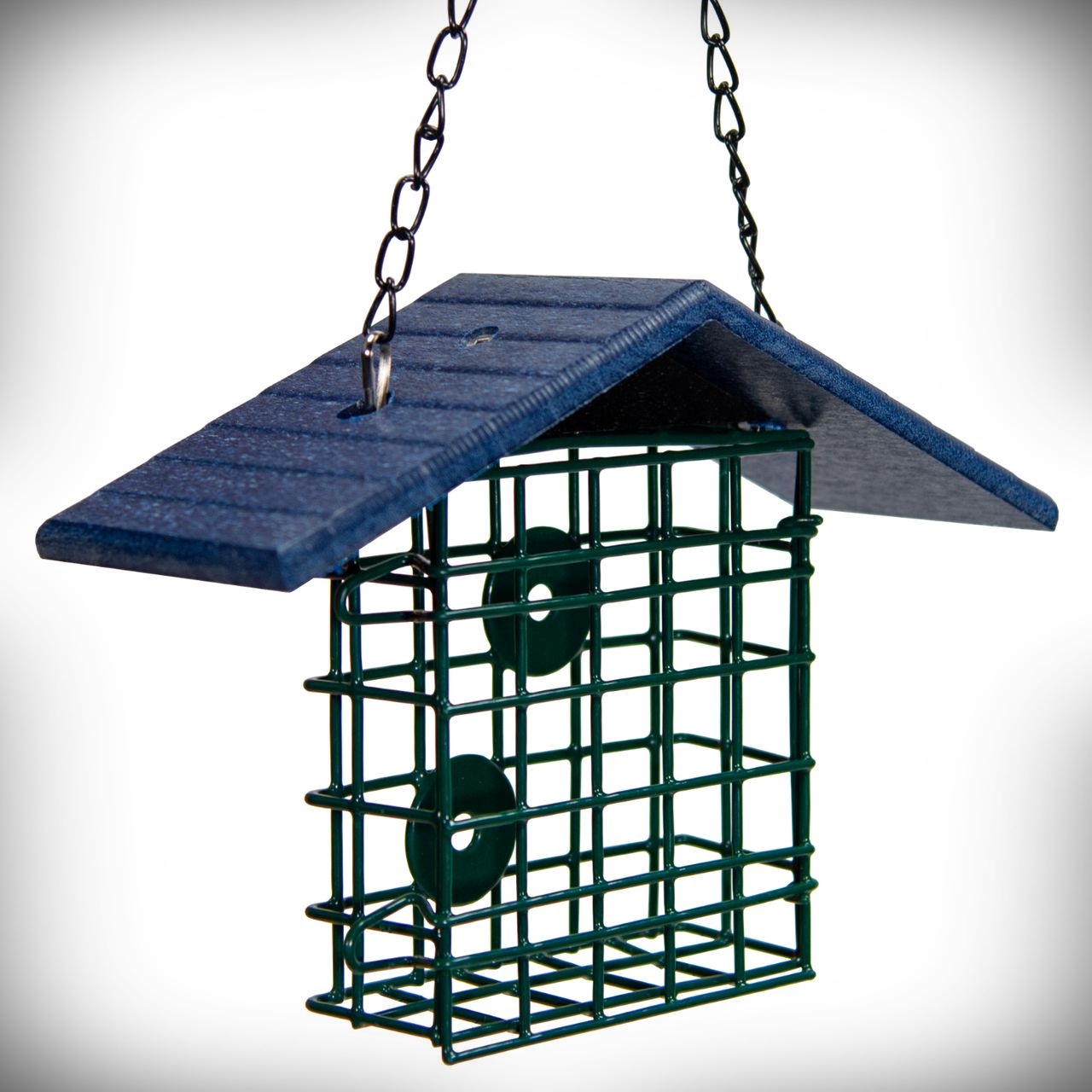 Recycled Poly Roof Single Suet Cage Blue