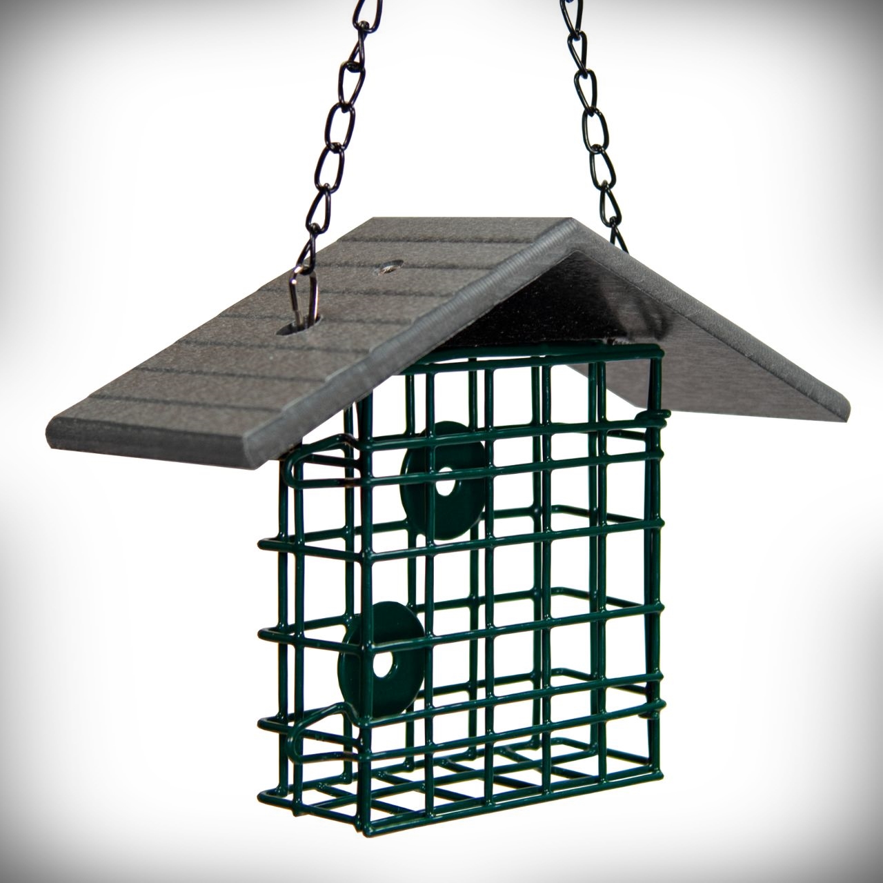 Recycled Poly Roof Single Suet Cage Gray