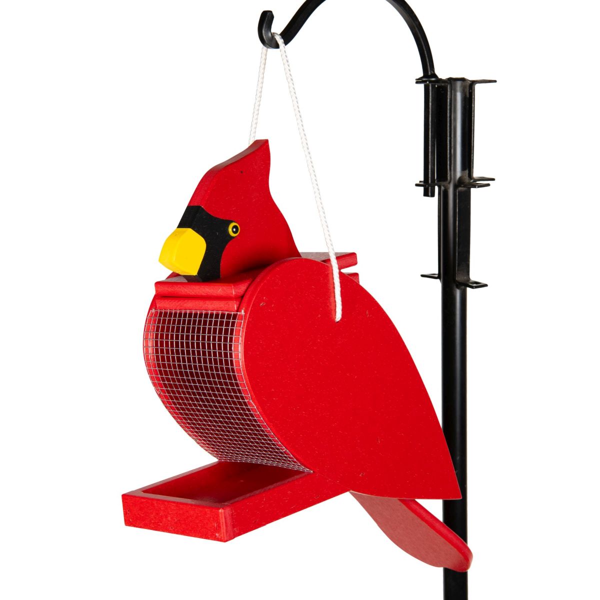Amish Recycled Poly Shaped Bird Feeder Cardinal