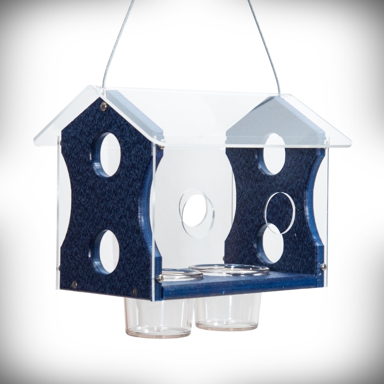 Songbird Recycled Poly Enclosed Bluebird Feeder