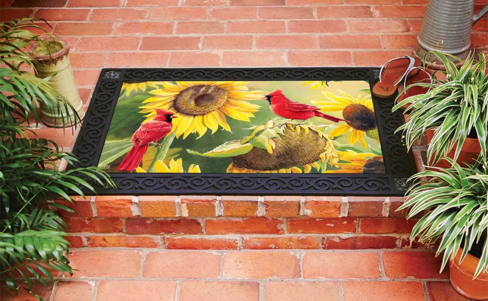 Sunflower Cardinal MatMate Doormat
