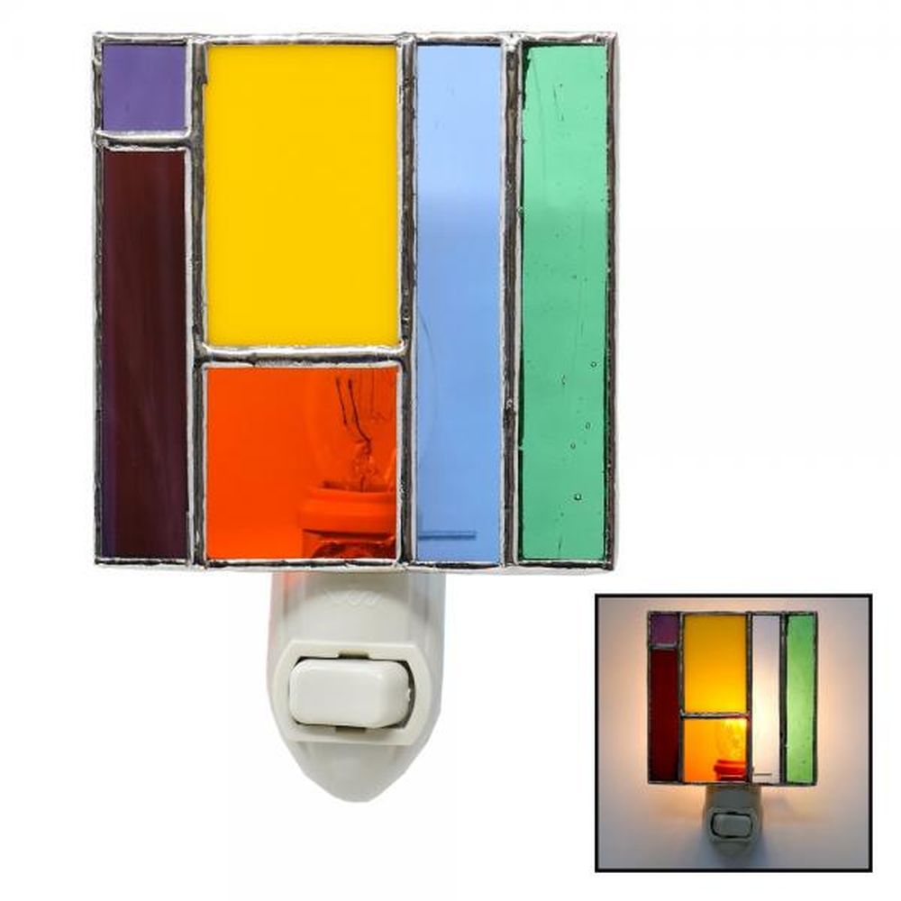 Stained Glass Nightlight Meadow Flora