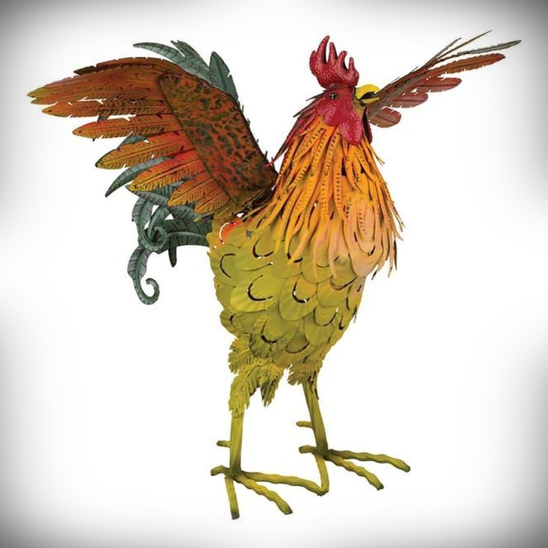 Napa Rooster 3-D Decor Sculpture 21 Inch Wing Up