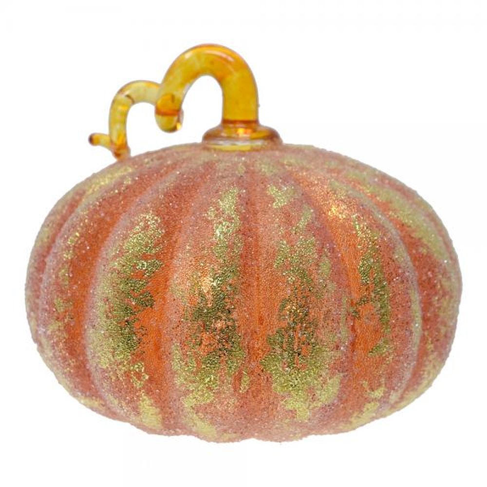 Frosted LED Pumpkin Orange Small