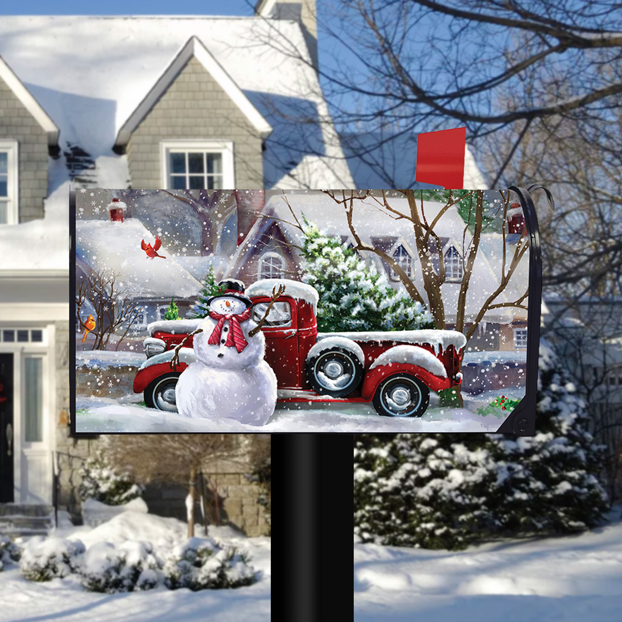 Briarwood Snowfall Snowman Mailbox Cover