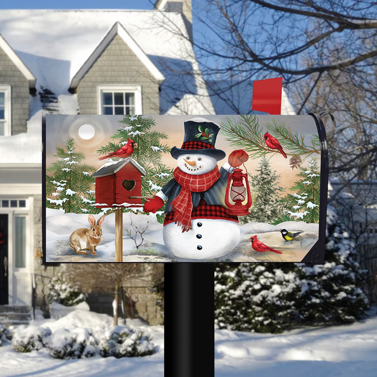 Briarwood Snowman and Friends Mailbox Cover