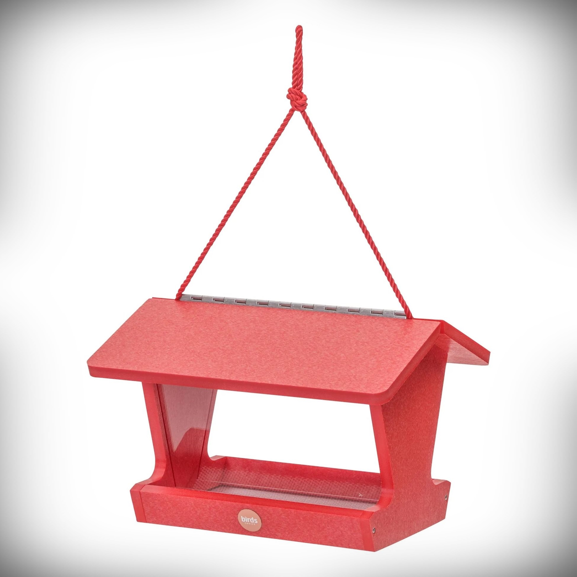 Color Pop Recycled Plastic Hopper Feeder Red
