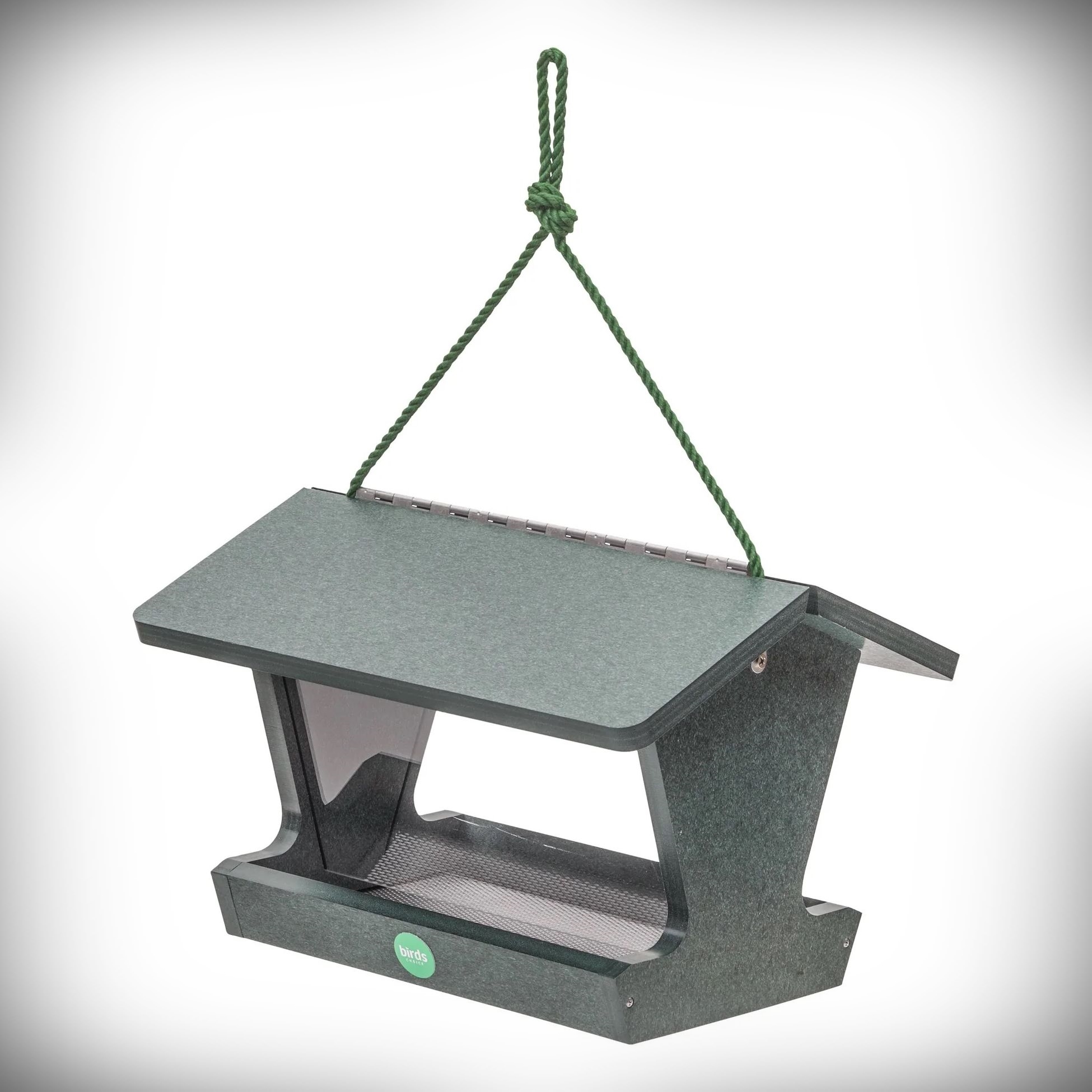 Color Pop Recycled Plastic Hopper Feeder Evergreen