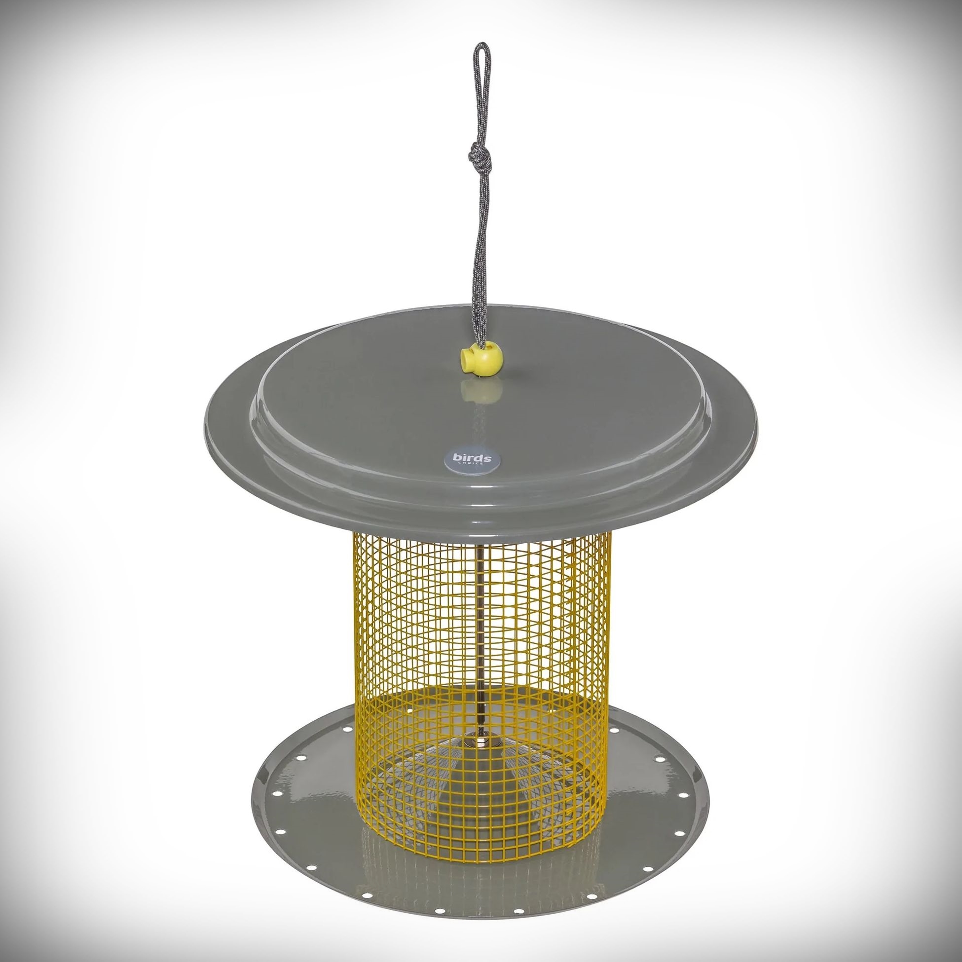 Color Pop Metal Mesh Sunflower Feeder Yellow Gray