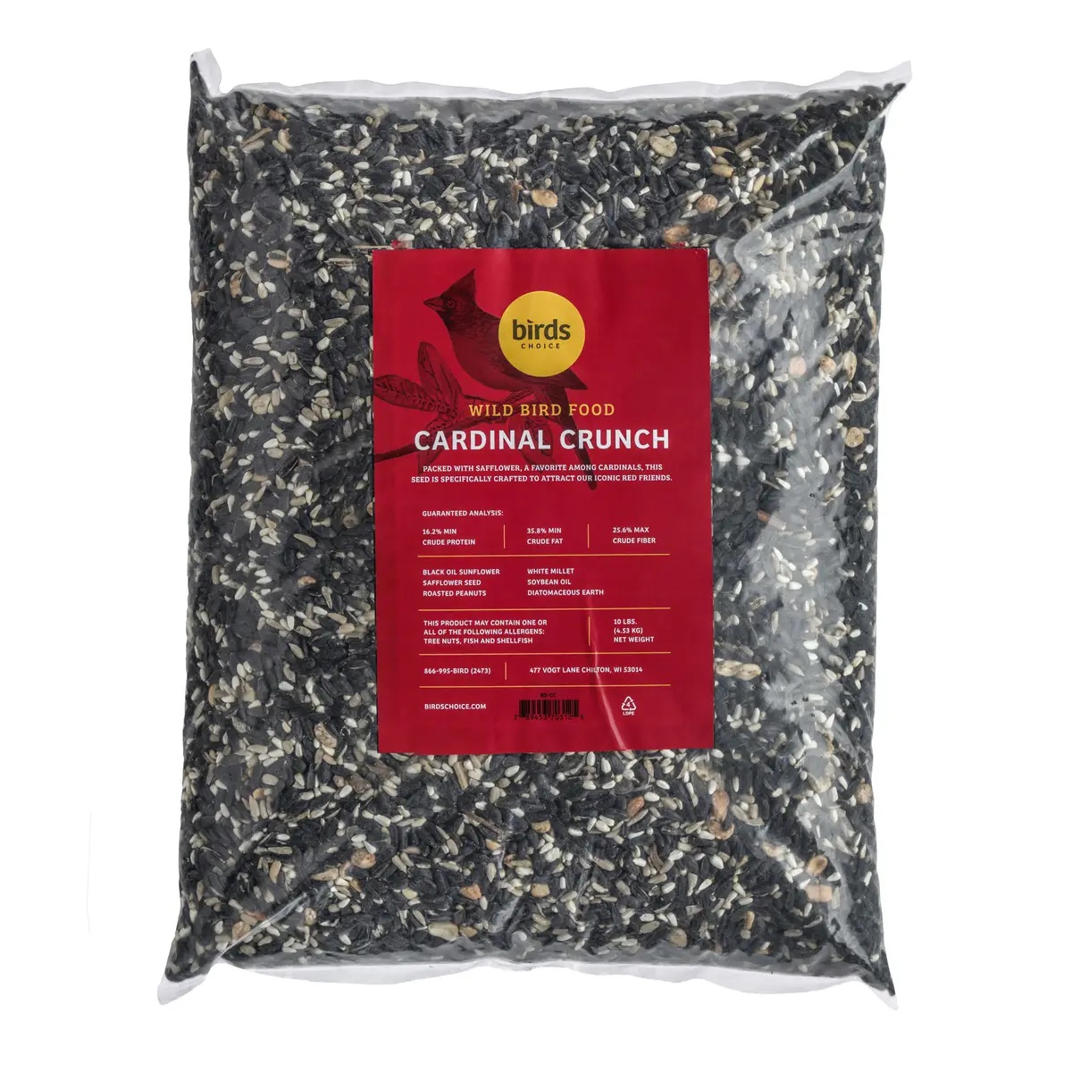 Birds Choice Cardinal Crunch Wild Bird Food 10 lb.