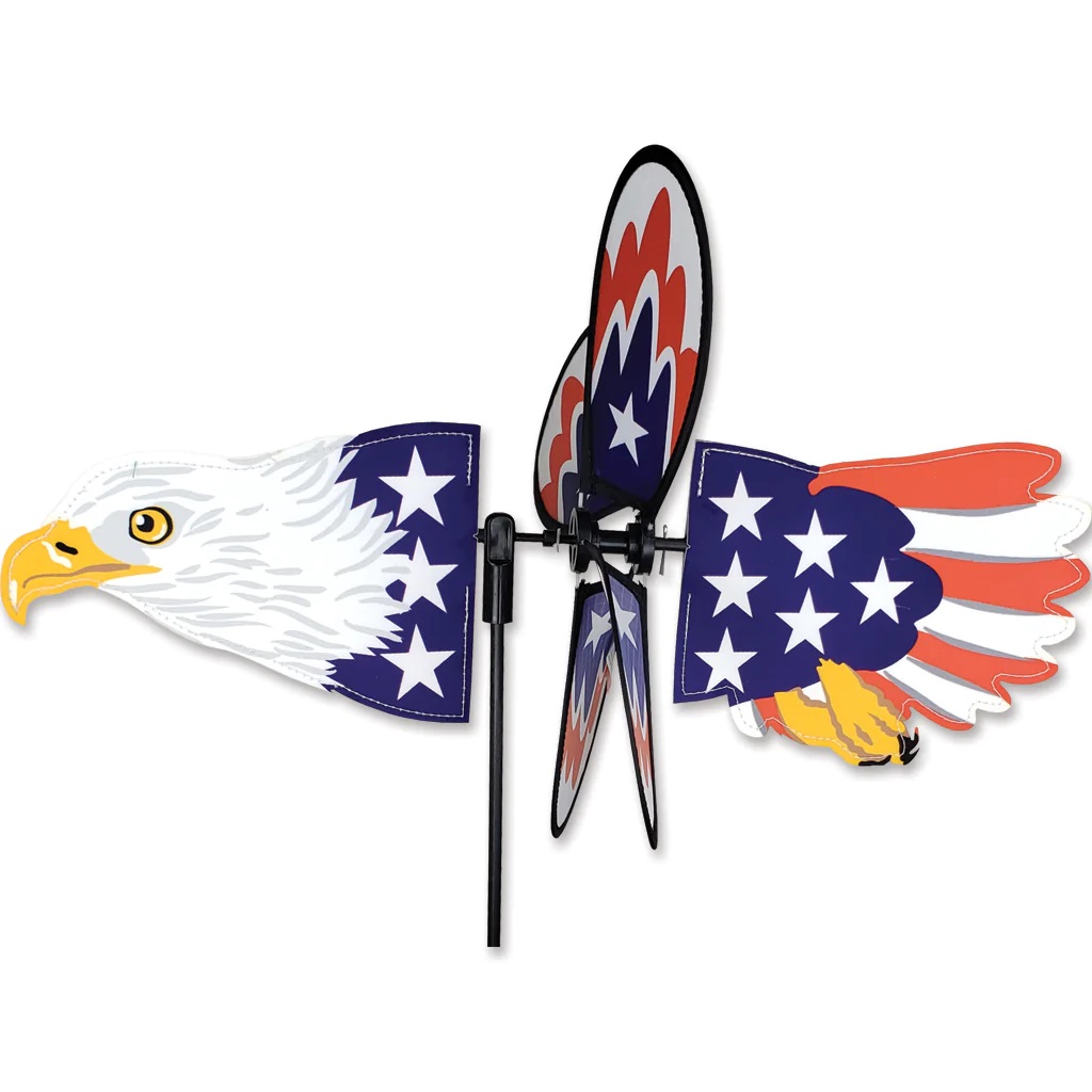 Petite Patriotic Eagle Wind Garden Spinner