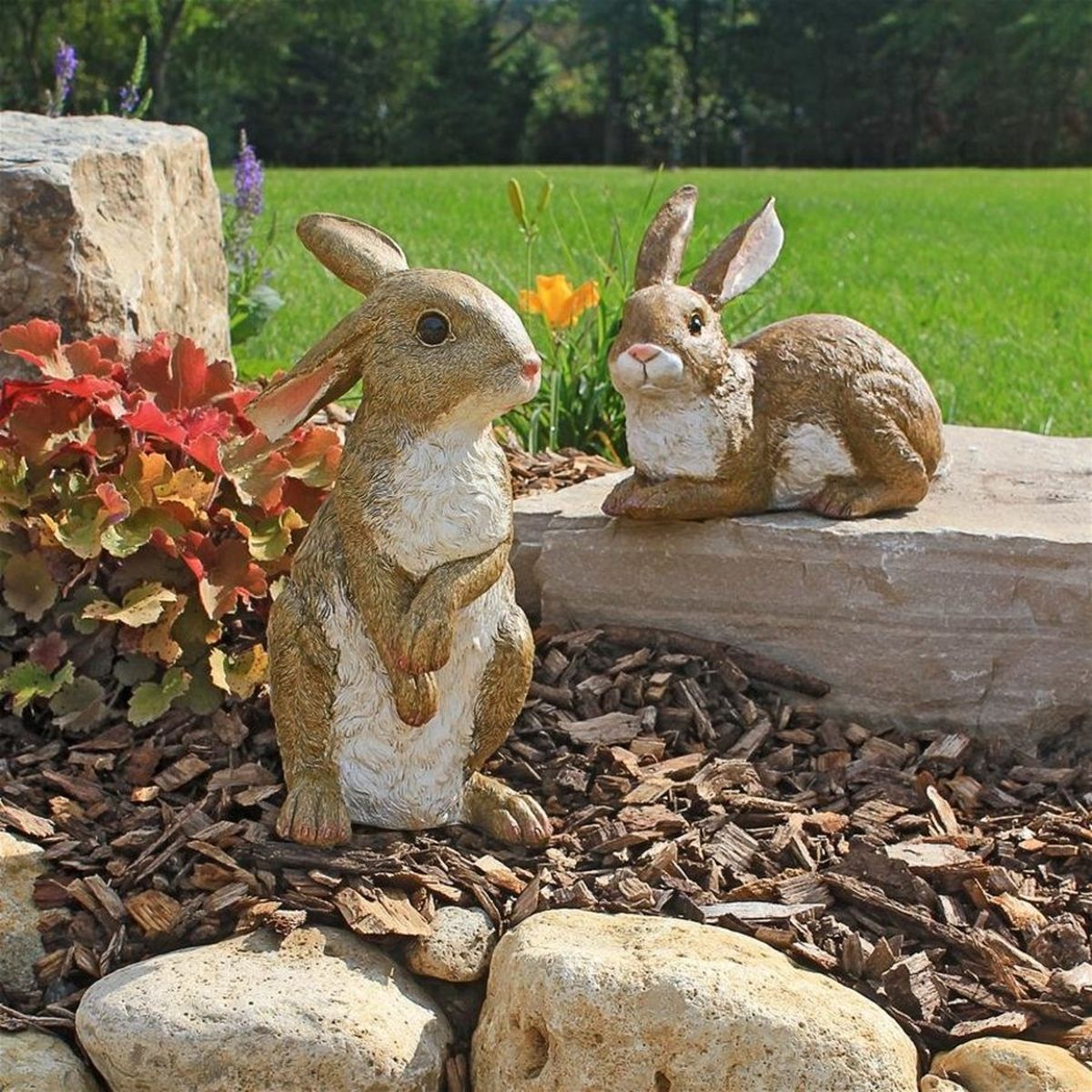 Bashful and Hopper Garden Bunnies Set of 2