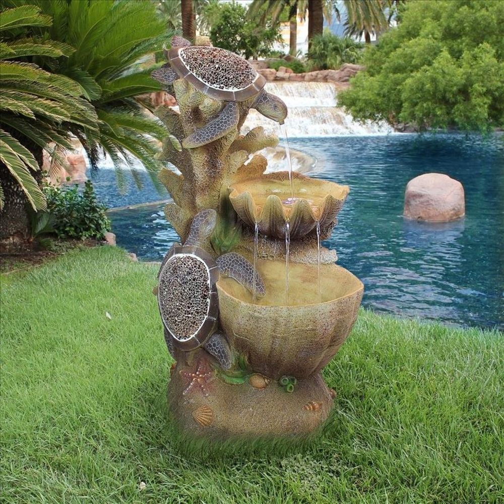 Turtle Cove Cascading Sculptural Fountain