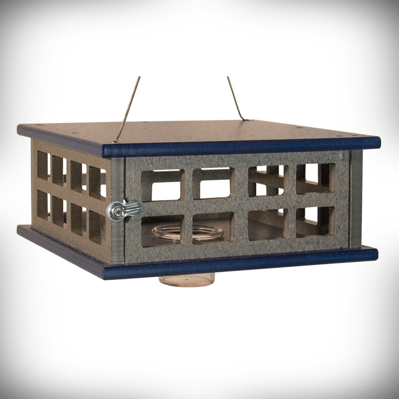 Songbird Recycled Poly Caged Bluebird Feeder
