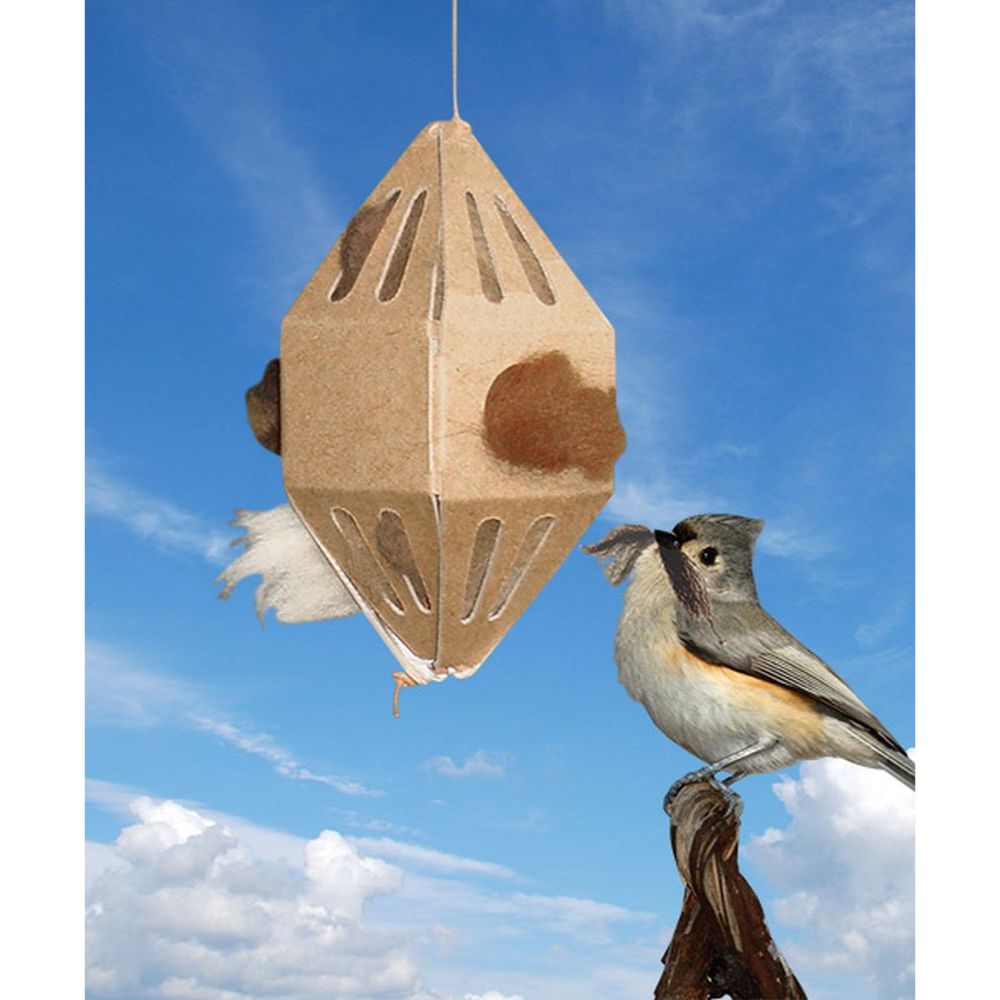 Eco-Friendly Nesting Material Holder w/Fibers 6/PK