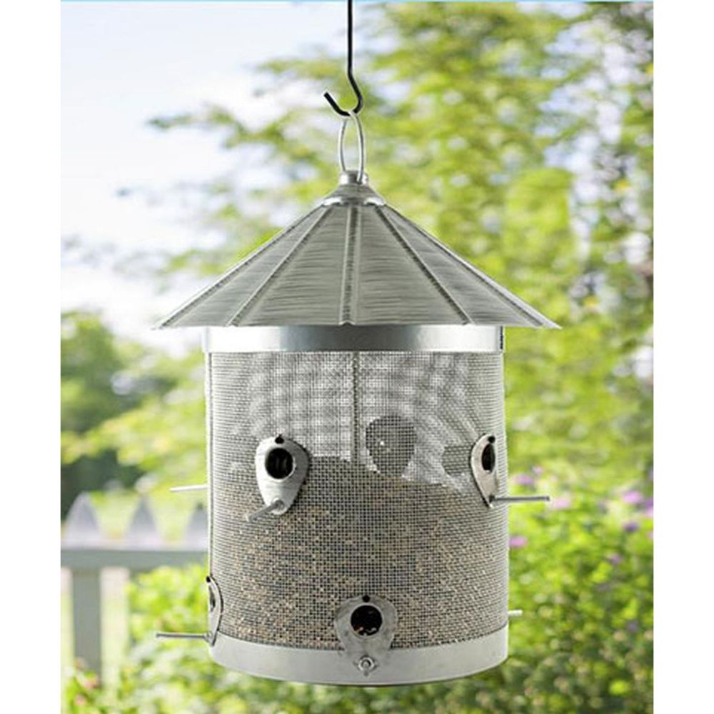 Rustic Farmhouse Mesh Silo Bird Feeder