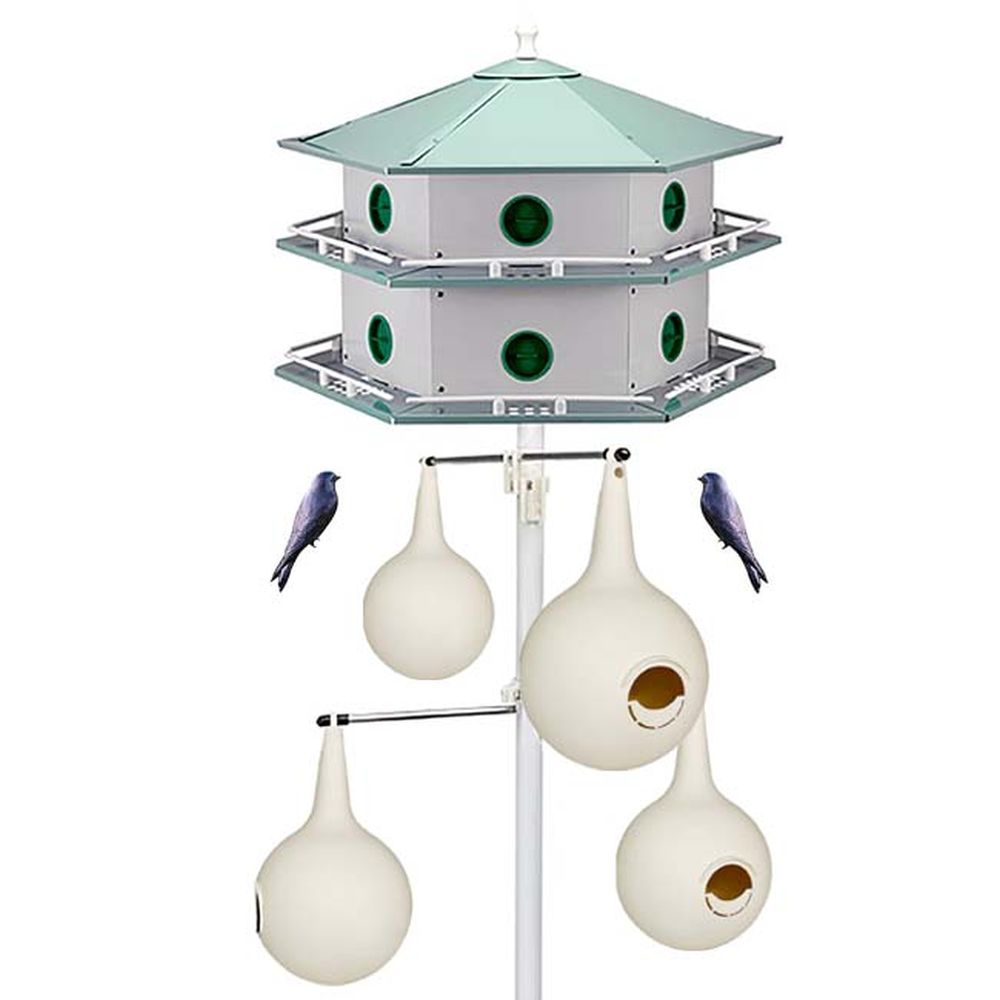 Heath 12-Room Deluxe Purple Martin House Complete