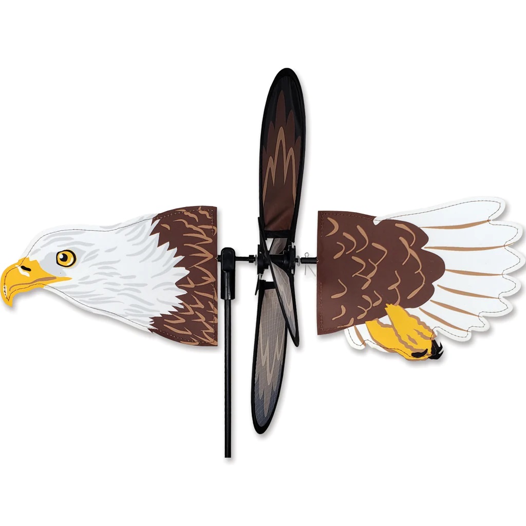 Petite Flying Bald Eagle Wind Garden Spinner