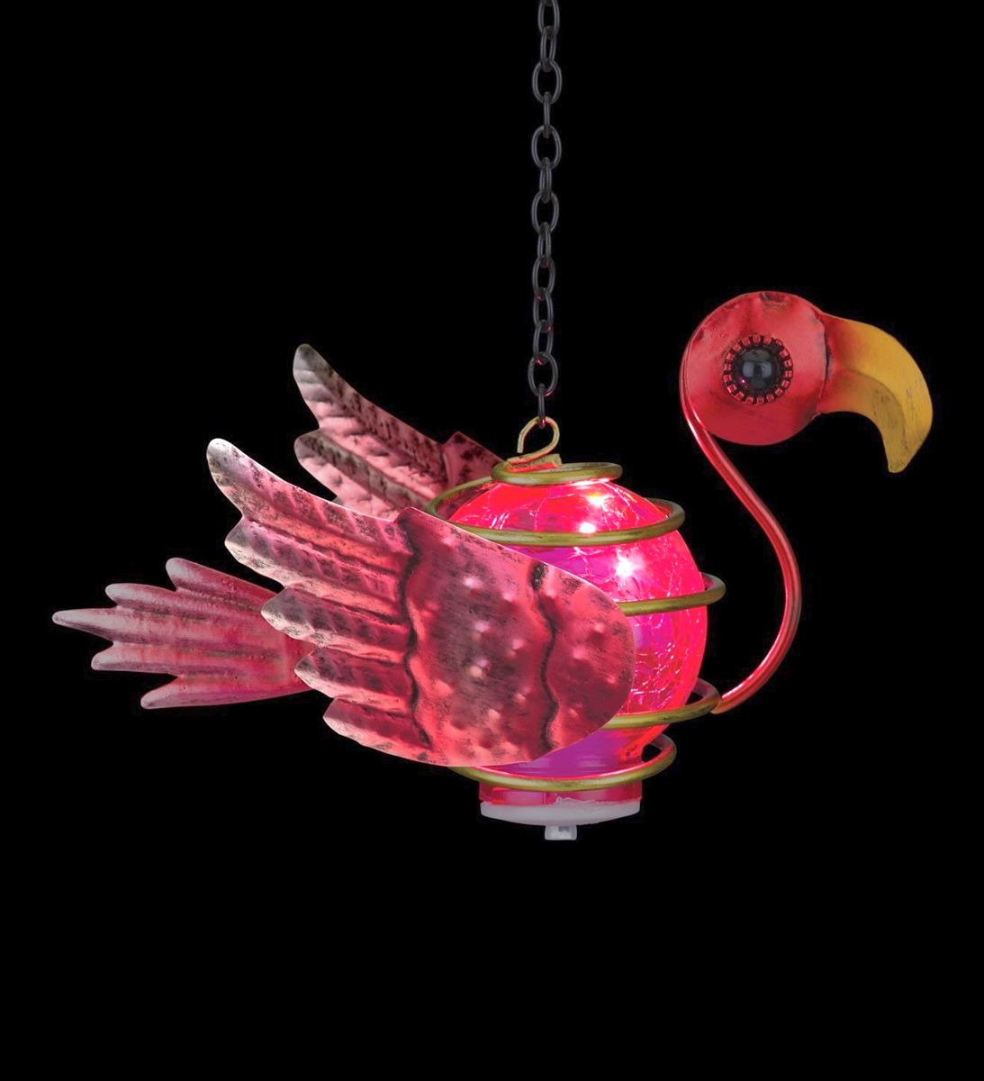 Solar Bird Lantern Flamingo