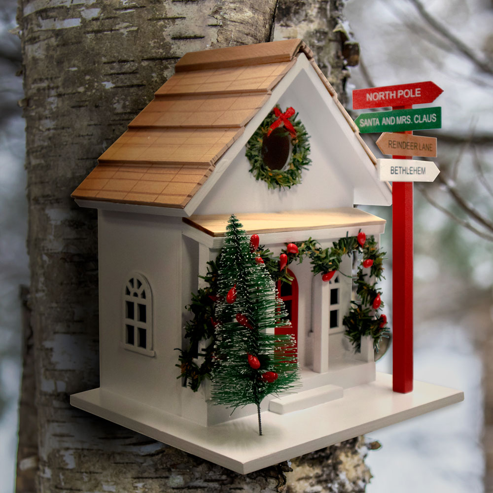 Sign Post Holiday Birdhouse