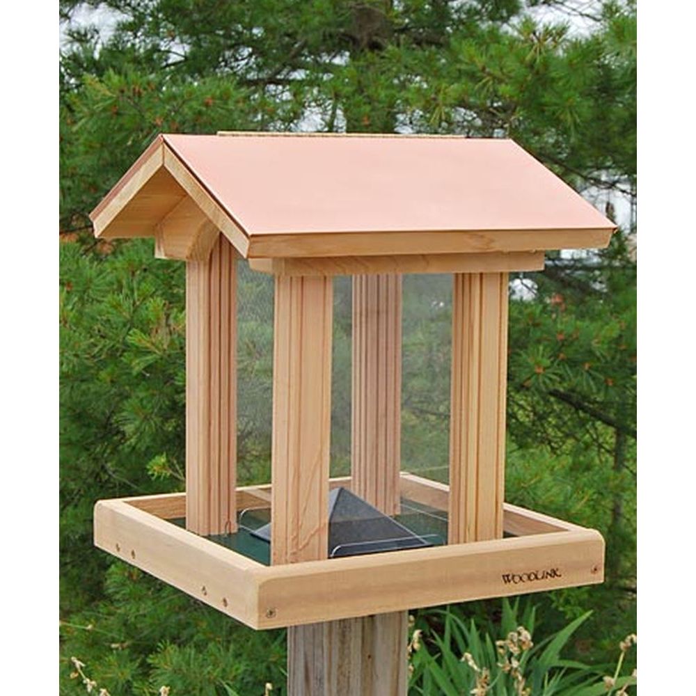 Audubon Coppertop Cedar Hopper Bird Feeder