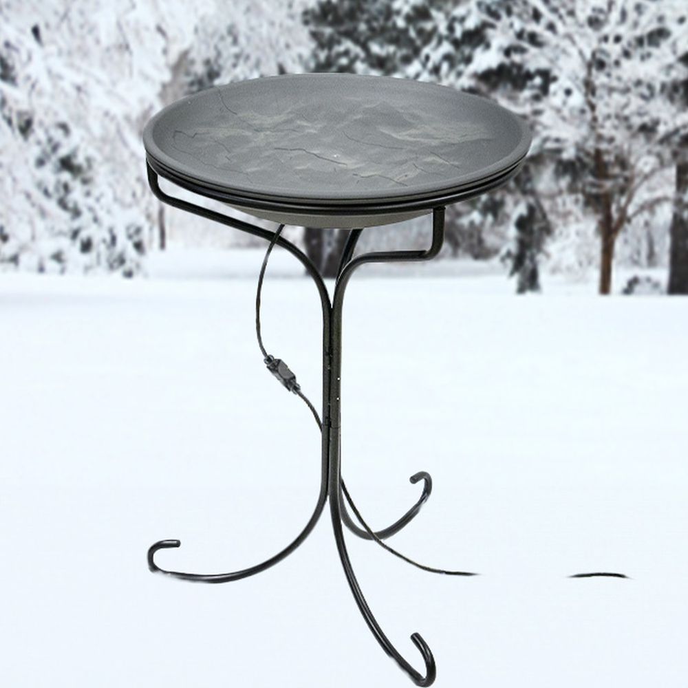 Bird Lover's Heated Bird Bath with Metal Stand 20