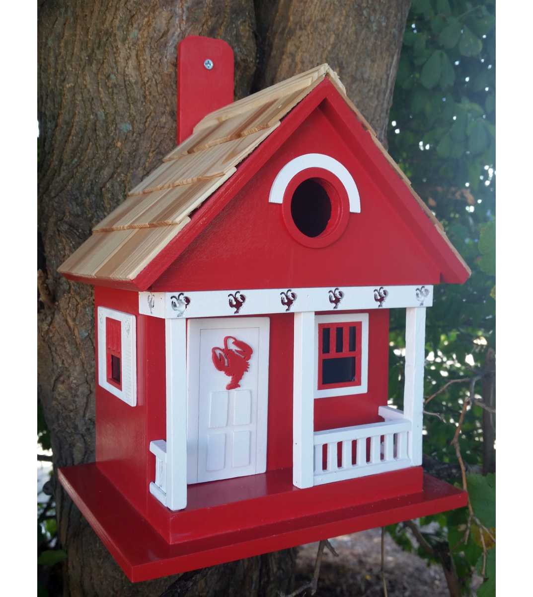 Beachcomber Crab Cottage Birdhouse Red