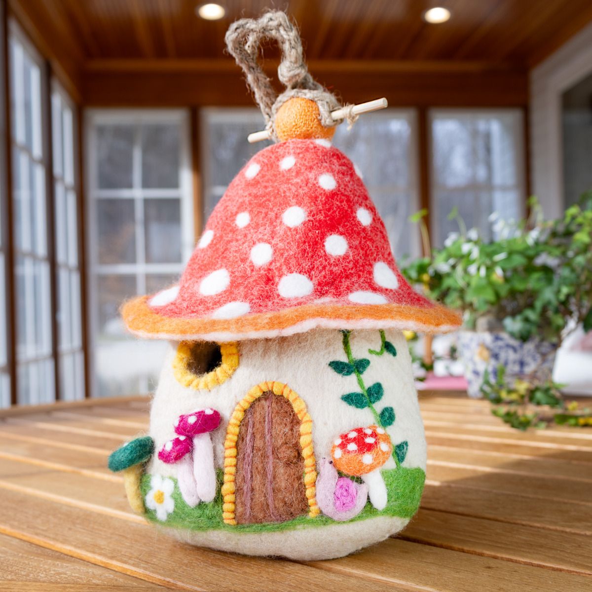 Wild Woolies Felt Bird House Fungi House