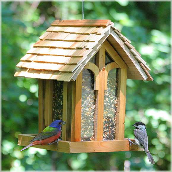 Mountain Chapel Cedar Shake Bird Feeder