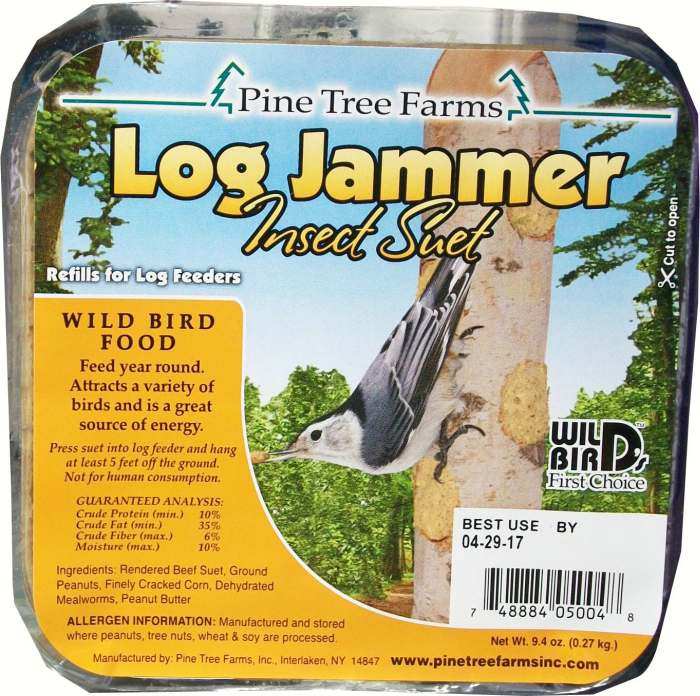 Log Jammer Insect Suet Plug 36/Pack