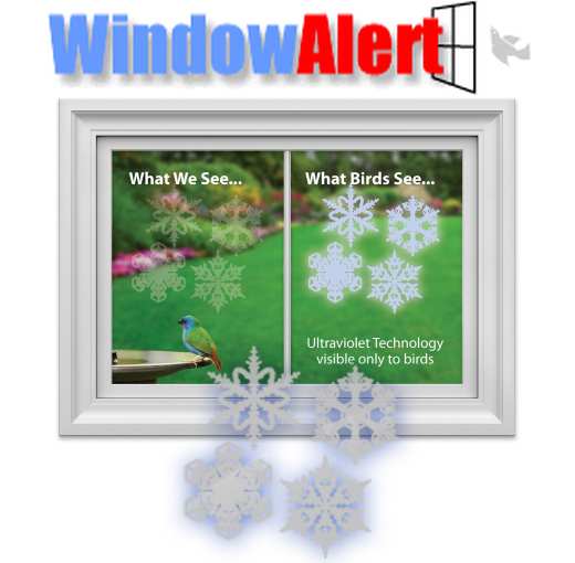 WindowAlert Bird Anti-Collision Snowflake Decals